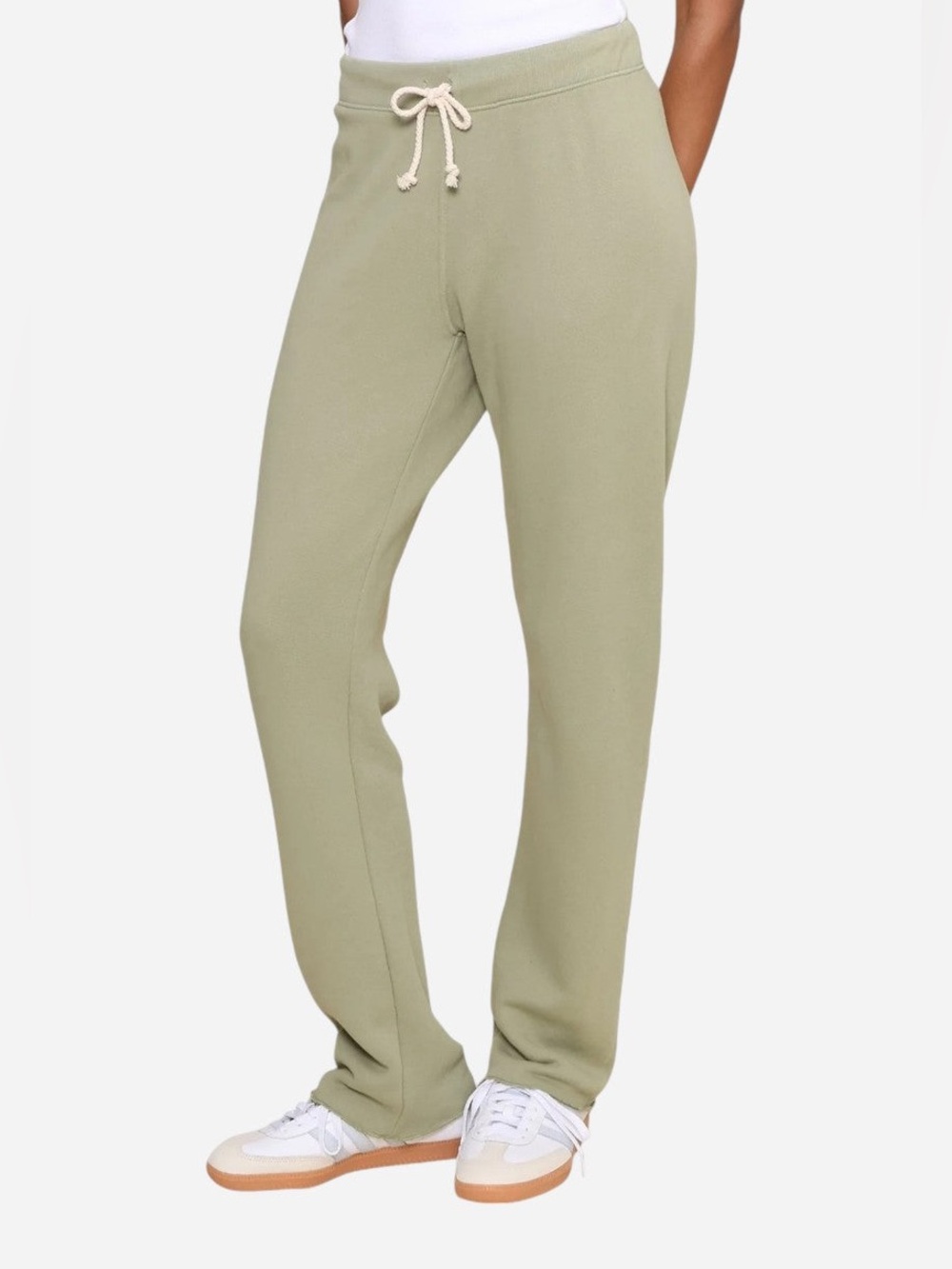 PerfectWhiteTee Collins Straight Leg Sweatpants in Oil Green